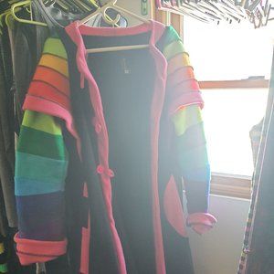 Féerie Telle rainbow fleece aqualoe jacket/coat xl